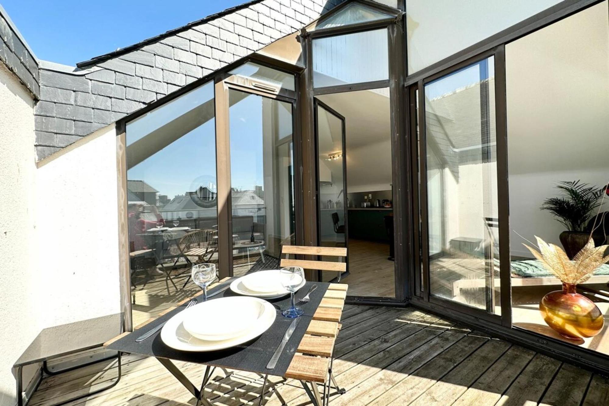 T2 Neuf Top Cocooning Terrasse - Face A La Mer 普洛埃默尔 外观 照片