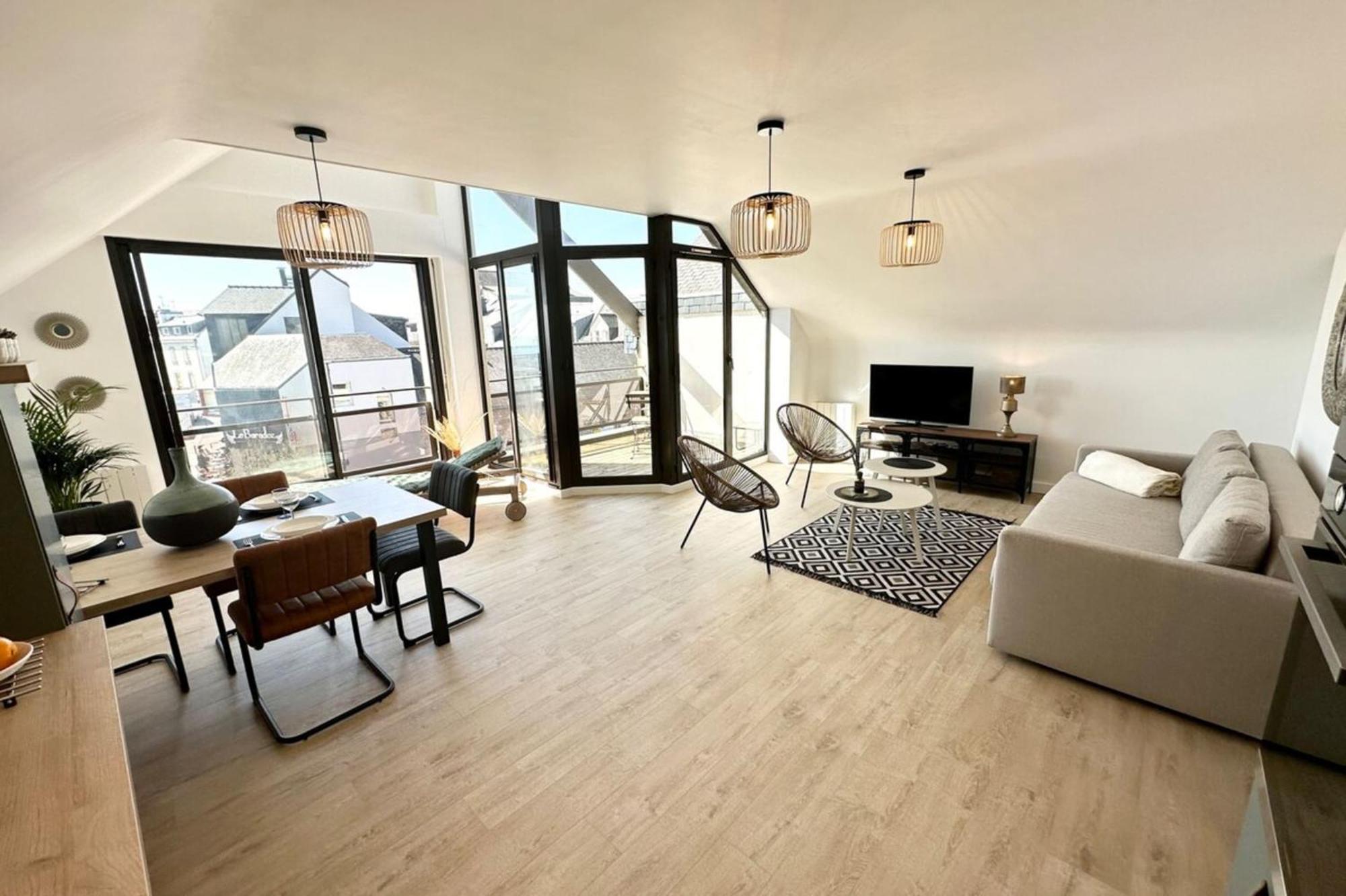 T2 Neuf Top Cocooning Terrasse - Face A La Mer 普洛埃默尔 外观 照片
