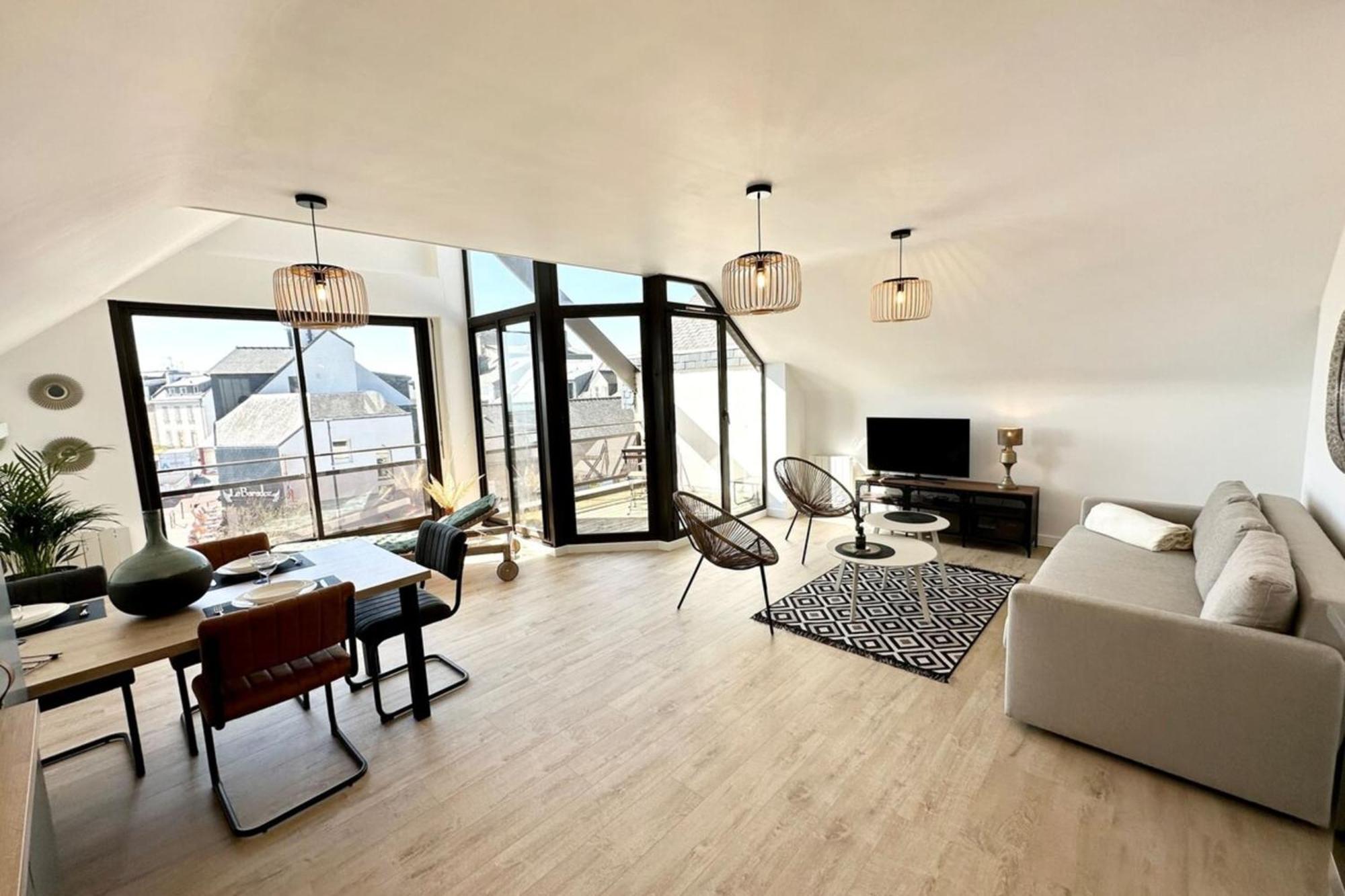 T2 Neuf Top Cocooning Terrasse - Face A La Mer 普洛埃默尔 外观 照片